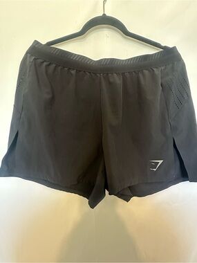 Gymshark Black Athletic Shorts with Elastic Waistband